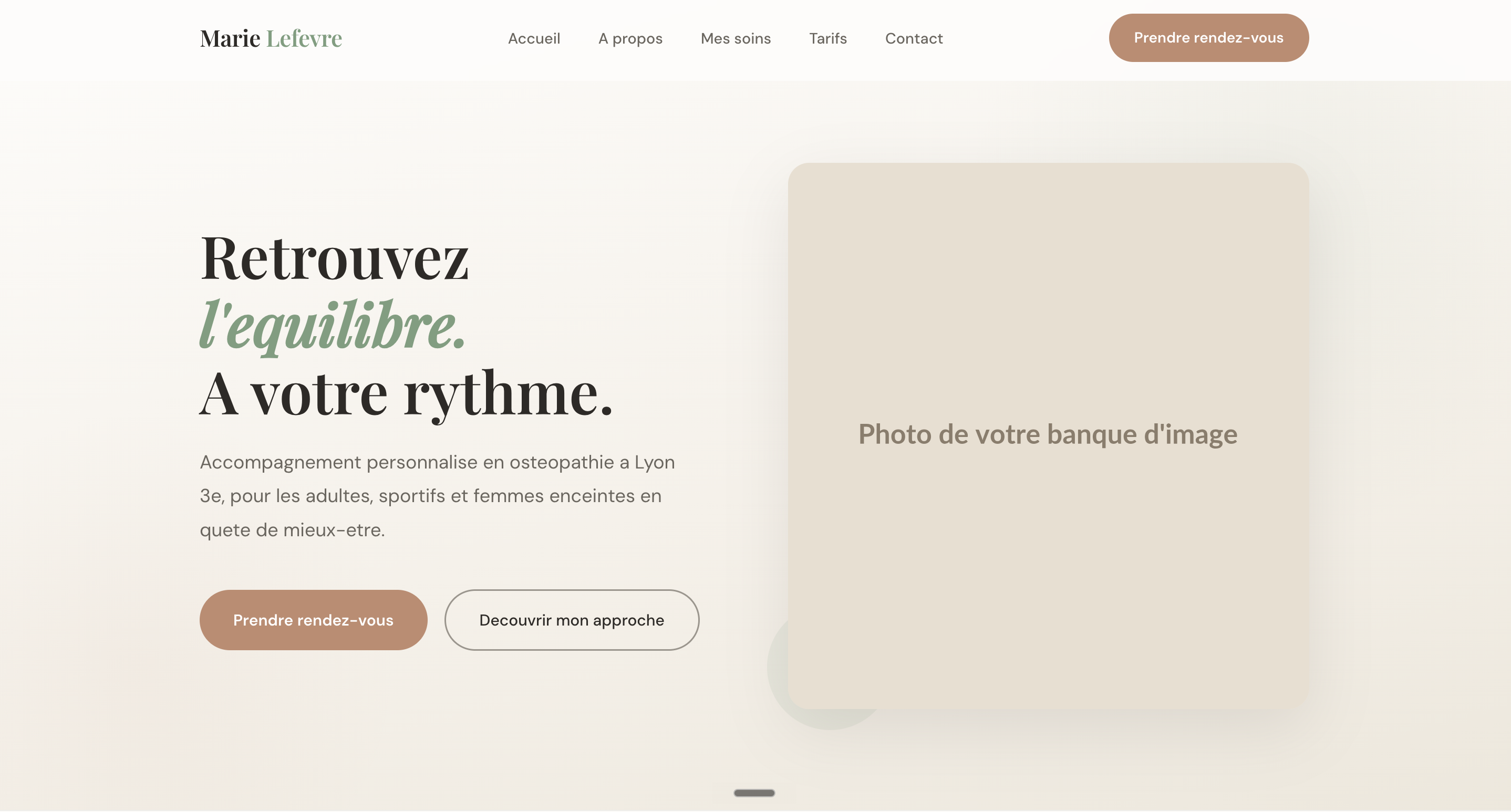 Exemple de site — Douceur